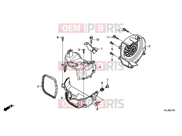 HONDA NSC110MPDC NSC110MPD 2012 E-1 COVER / FAN COVER