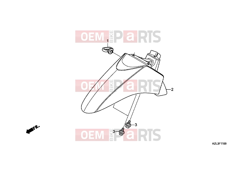 HONDA NSC110MPDC NSC110MPD 2012 F-11 FRONT FENDER