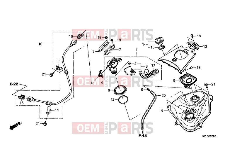 HONDA NSC110MPDC NSC110MPD 2012 F-26 FUEL TANK