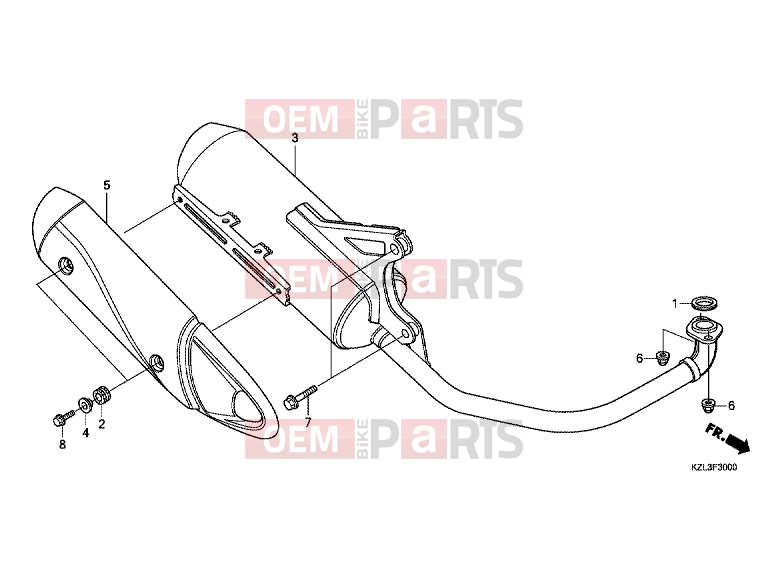 HONDA NSC110MPDC NSC110MPD 2012 F-30 EXHAUST DRUM