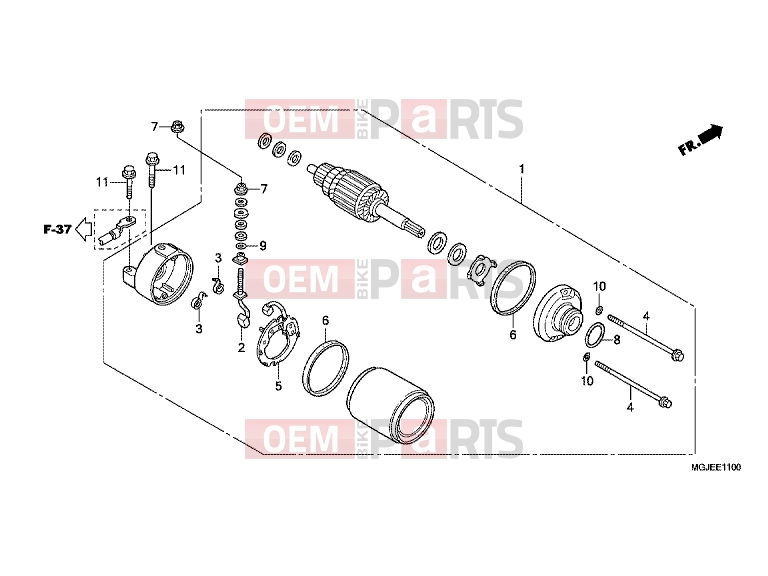 E-11 STARTER ENGINE - Honda CBF1000FAC CBF1000F ABS 2012