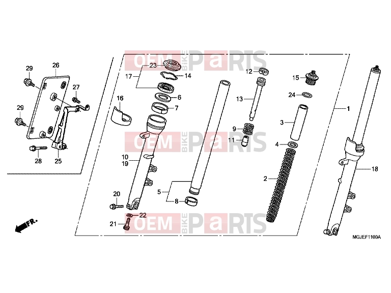 F-11 FRONT FORK - Honda CBF1000FTC CBF1000FT 2012
