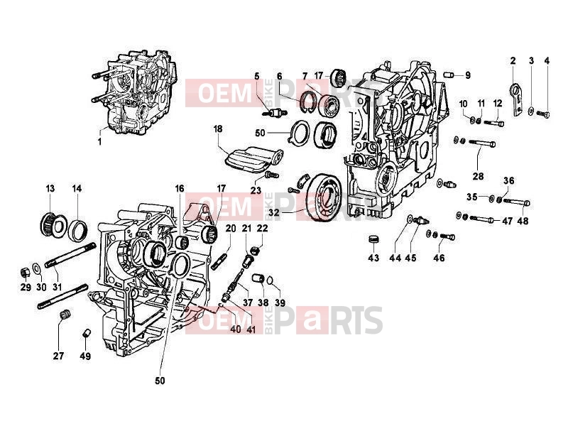 ENGINE » CRANKCASE - Ape MP 601 Classic 2006-2013