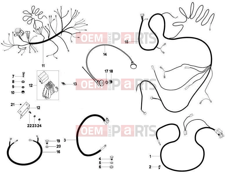ELECTRICAL SYSTEM » MAIN CABLE HARNESS - Ape MP 601 Classic 2006-2013