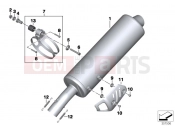 BMW Motorrad BMW 2013 F-Models K7x F 800 R (0217,0227) Rear muffler