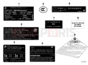 BMW Motorrad BMW 2013 F-Models K7x F 800 R (0217,0227) Labels for China