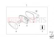 BMW Motorrad BMW 2013 F-Models K7x F 800 R (0217,0227) Install.kit turn indicators, white