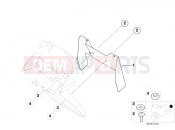 BMW Motorrad BMW 2003 F-Models F 650 GS Dakar 04 (0176,0186) Adapter, licence plate support