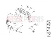 BMW Motorrad BMW 2003 F-Models F 650 GS Dakar 04 (0176,0186) Trim panel upper part