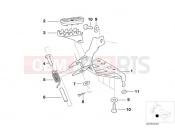 BMW Motorrad BMW 2003 F-Models F 650 GS Dakar 04 (0176,0186) Footpeg plate/Front footpeg