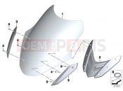 Windshield / mount - BMW Motorrad R 1200 RT (0A03, 0A13) 2016