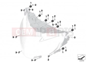 Headlight mounting hardware - BMW Motorrad R 1200 RT (0A03, 0A13) 2016