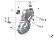 BMW Motorrad BMW 2014 S models HP4 (0D01, 0D11) Engine housing cover, left