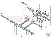 BMW Motorrad BMW 2014 S models HP4 (0D01, 0D11) Pivot assembly components