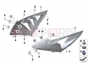 BMW Motorrad BMW 2014 S models HP4 (0D01, 0D11) Fairing side section, front