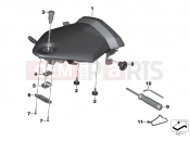 BMW Motorrad BMW 2014 S models HP4 (0D01, 0D11) Dual seat-tail part
