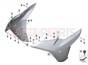 BMW Motorrad BMW 2014 R-Models K5x R 1200 RS (0A05, 0A15) Fairing side panels