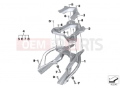 BMW Motorrad BMW 2014 R-Models K5x R 1200 RS (0A05, 0A15) Bracket f top case