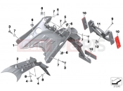 BMW Motorrad BMW 2014 R-Models K5x R 1200 RS (0A05, 0A15) License plate holder