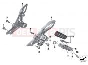 BMW Motorrad BMW 2014 R-Models K5x R 1200 RS (0A05, 0A15) Footrest, front