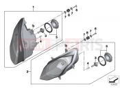 BMW Motorrad BMW 2014 R-Models K5x R 1200 RS (0A05, 0A15) Headlight