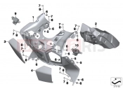 BMW Motorrad BMW 2014 C-Models C evolution (0C03) Leg shield, storage compartment