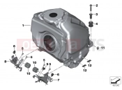 BMW Motorrad BMW 2012 R-Models K5x R 1200 GS (0A01, 0A11) Fuel tank mounting hardware