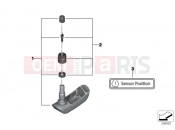 BMW Motorrad BMW 2012 R-Models K5x R 1200 GS (0A01, 0A11) RDC sensor for rear wheel