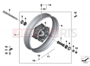 BMW Motorrad BMW 2012 R-Models K5x R 1200 GS (0A01, 0A11) Spoke wheel front