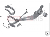 BMW Motorrad BMW 2012 R-Models K5x R 1200 GS (0A01, 0A11) Footbrake lever, adjustable