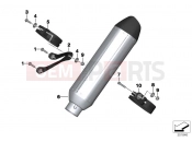 Rear muffler - BMW Motorrad HP4 (0D01, 0D11) 2012