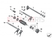 6-speed transmission shift components - BMW Motorrad HP4 (0D01, 0D11) 2012