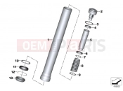 Fork tube, right - BMW Motorrad HP4 (0D01, 0D11) 2012