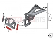 License plate holder - BMW Motorrad HP4 (0D01, 0D11) 2012