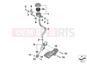 Rear brake master cylinder w container - BMW Motorrad S 1000 RR 12 (0524,0534) 2012