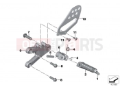 Footrest, front - BMW Motorrad S 1000 RR 12 (0524,0534) 2012
