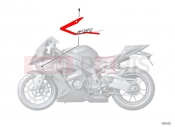 Adhesive label, fairing side panel - BMW Motorrad S 1000 RR 12 (0524,0534) 2012