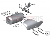 BMW Motorrad BMW 2012 C-Models C 650 GT (0133, 0134) Muffler catalyst/attach.parts
