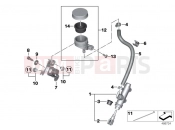 Rear brake master cylinder w container - BMW Motorrad S 1000 RR 15 (0D10,0D21) 2015