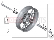 Cast rim, front - BMW Motorrad S 1000 RR 15 (0D10,0D21) 2015
