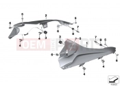 Side trim panel top - BMW Motorrad S 1000 RR 15 (0D10,0D21) 2015