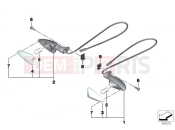 Turn signals, front - BMW Motorrad S 1000 RR 15 (0D10,0D21) 2015