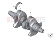 BMW Motorrad BMW 2017 F-Models K7x F 800 GS 17 (0B07, 0B17) Crankshaft with bearing shells