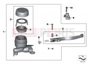 BMW Motorrad BMW 2017 F-Models K7x F 800 GS 17 (0B07, 0B17) Handbrake assembly handlebar clamp M6