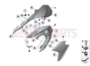 BMW Motorrad BMW 2017 F-Models K7x F 800 GS 17 (0B07, 0B17) Fairing side section, front