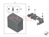BMW Motorrad BMW 2017 F-Models K7x F 800 GS 17 (0B07, 0B17) Battery with bracket