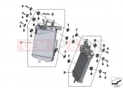 BMW Motorrad BMW 2017 R-Models K5x R 1200 GS Adve. (0A02, 0A12) Engine radiator with mounting hardware