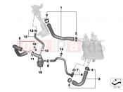 BMW Motorrad BMW 2017 R-Models K5x R 1200 GS Adve. (0A02, 0A12) Coolant lines