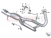BMW Motorrad BMW 2017 R-Models K5x R 1200 GS Adve. (0A02, 0A12) Exhaust manifold
