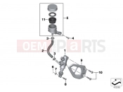BMW Motorrad BMW 2017 R-Models K5x R 1200 GS Adve. (0A02, 0A12) Rear brake master cylinder w container